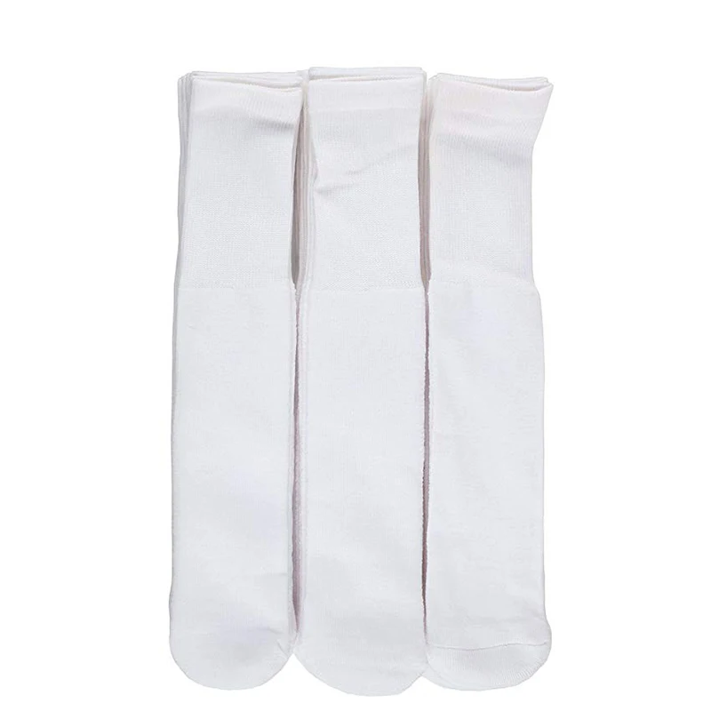 

Custom logo white polyester cheap tube blank printed socks for sublimation, Custom color