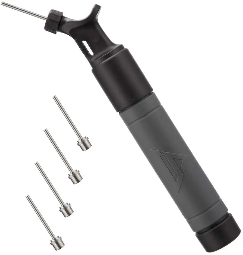 

Ball Pump 5 Needles Dual Action Air Pump, Silver black
