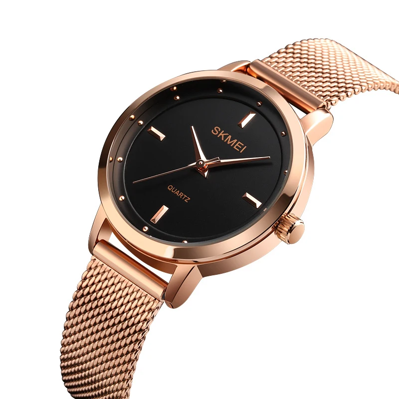 

SKMEI 1528 luxury fashion ladies wrist stainless steel female quartz watches waterproof quartz women watches