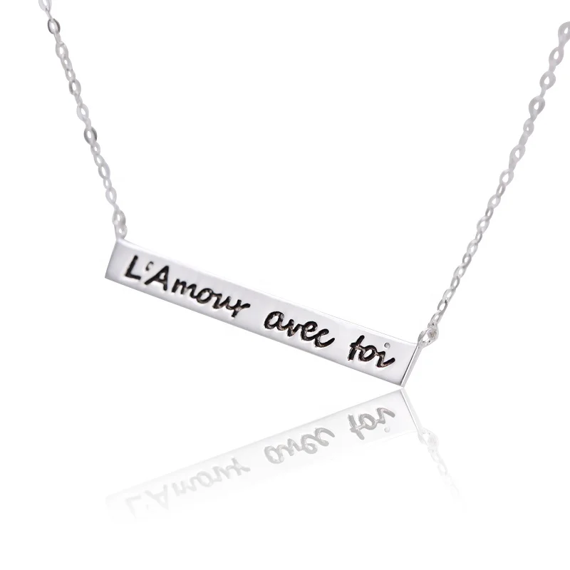 

MOYU OEM/ODM 925 sterling silver jewelry white gold plated custom name necklace personalised