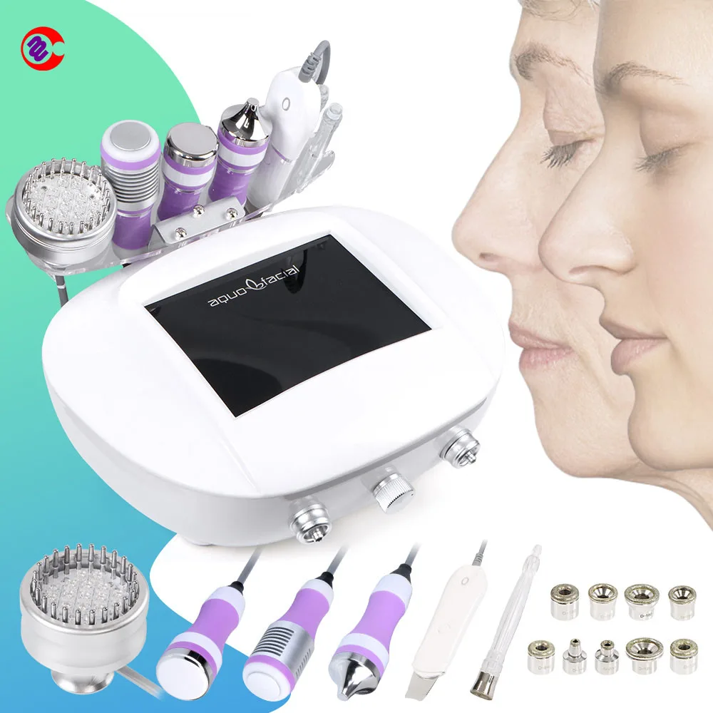 

Hot Sale 6 In 1 Ultrasonic Skin Scrubber Photon Microcurrent Microdermabrasion Beauty Machine