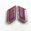 Natural Untreated African ROSEMARY SHEEN PINK SAPPHIRE Gemstone Uneven Shape Normal Cut 26*12mm Pair