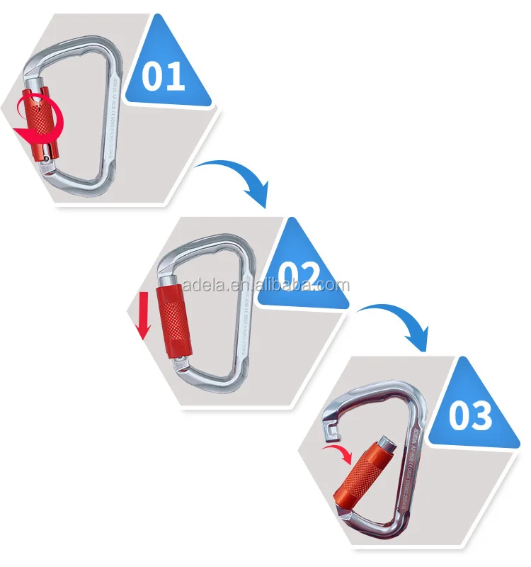 Twist Lock key type Climbing Outdoors Aluminum Carabiner