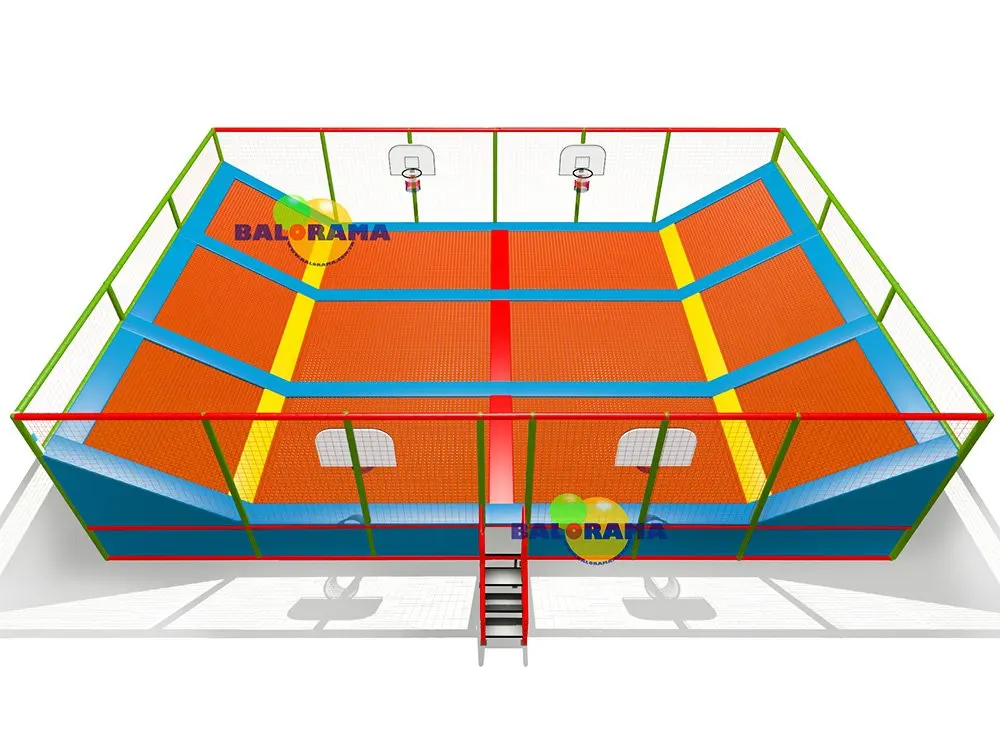 
Used trampoline park outdoor commercial for sale size 9x14 meter, super trampoline 