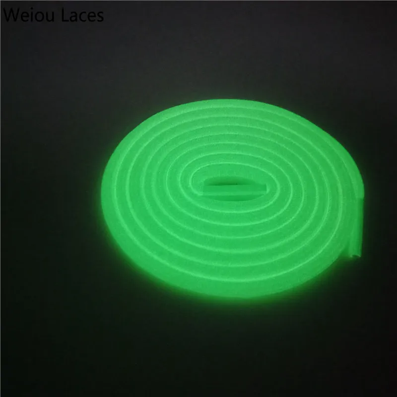 

Weiou Glow in the Dark Shoelaces Round Sport Shoelaces with Custom Logo for Sneakers Low MOQ Glow in the Night Fashion Draw cord, Customized