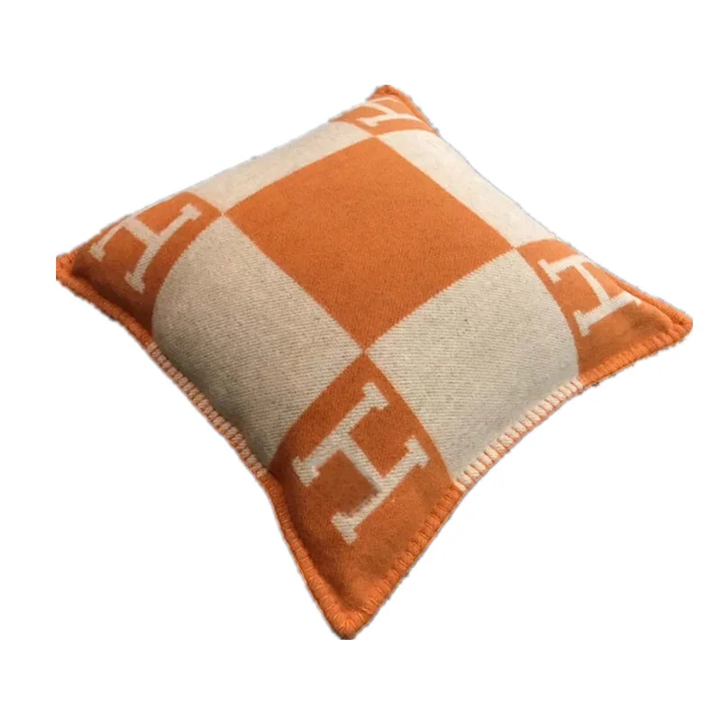 

Orange Pillow Covers English Alphabet H Throw Pillow Cover Modern Cushion Cover for Sofa Bedroom Chair Couch For Kids Pillow