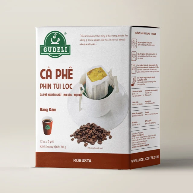 
Vietnamese Coffee - Ground Coffee with Drip Filter Sachet Bag 