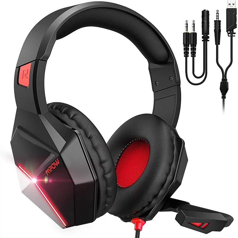 

High Quality Custom Logo Led Rgb Gaming Head Set Game Headphone PS4 Gamer Headphones Gaming Headset For PC
