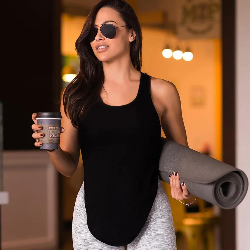 
[Free Sample] Women Fitness Tank Top Apparel Design Services Slight Customize yoga wear girls 