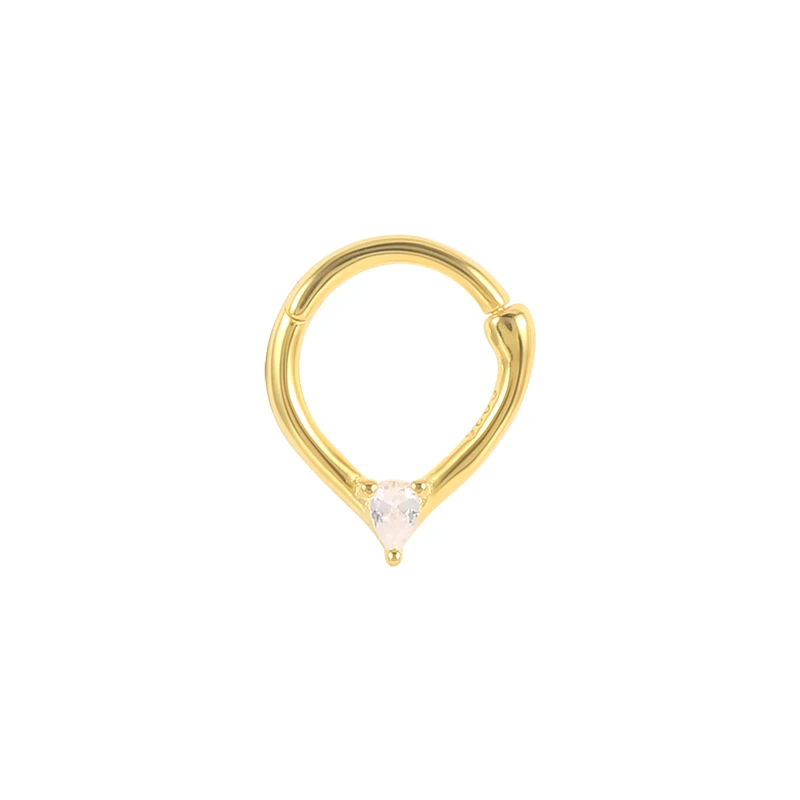 

CANNER Wholesale Jewelry 18K Gold Women's Zircon Cartilage Piercing Earrings S925 Silver Nose Ring