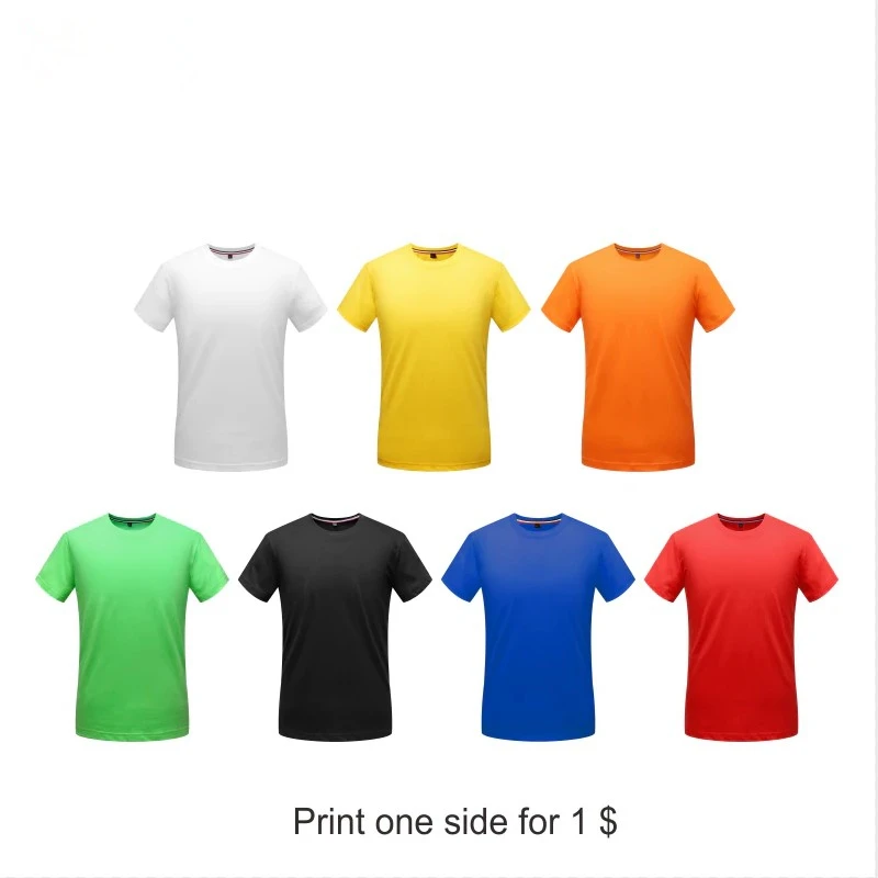 

LOW MOQ Quick drying T shirt short sleeve customized print your Logo casual O-Neck OEM custom printing men women T-shirts