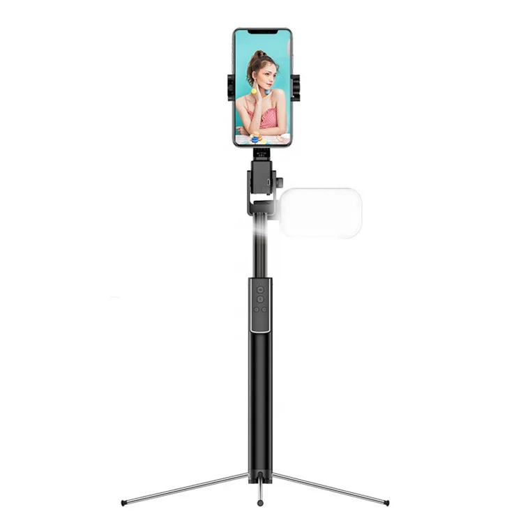 

360Degree Rotation Shooting Factory Extendable Selfie Stick with Wireless Remote Tripod Stand Portable Light Weight