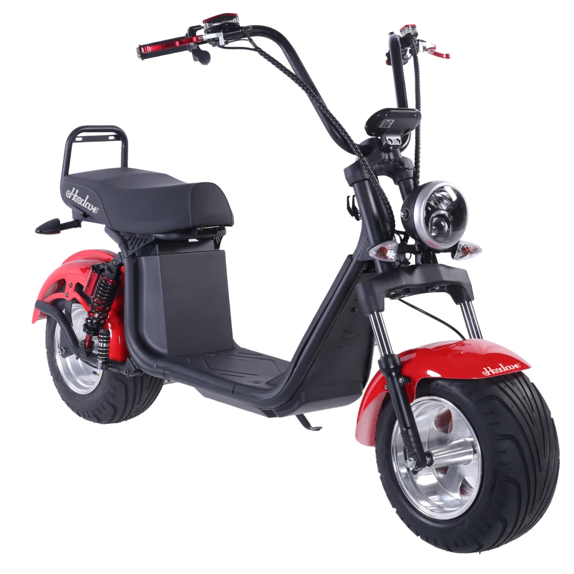

OEM citycoco electric motorcycles 1500w/2000w/2500w high speed scooters factory fat tire electric scooter adult citycoco, Black and red