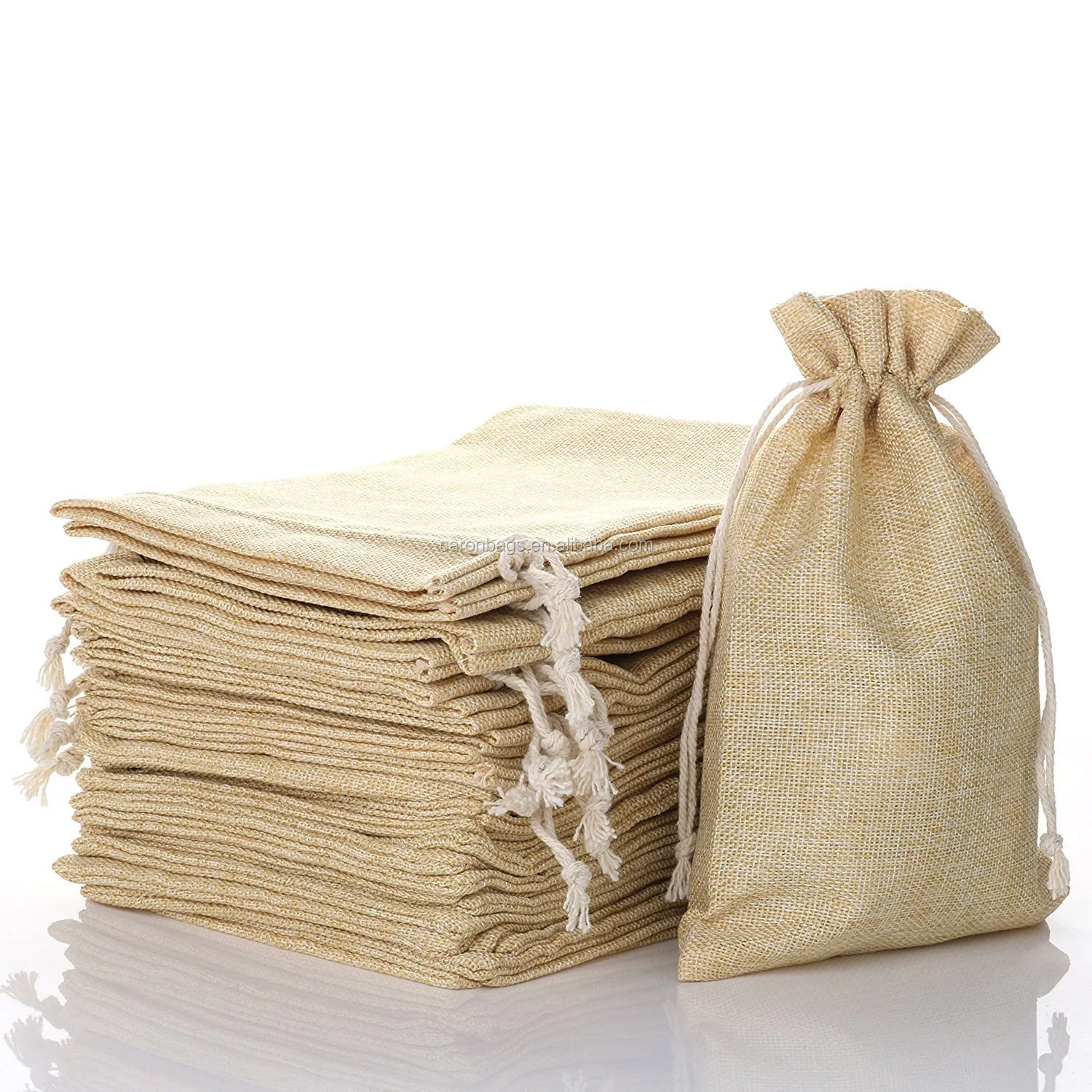 Details about   Light Coffee Wedding Favor Hessian Burlap Jute Gift Bags Drawstring Pouch 
