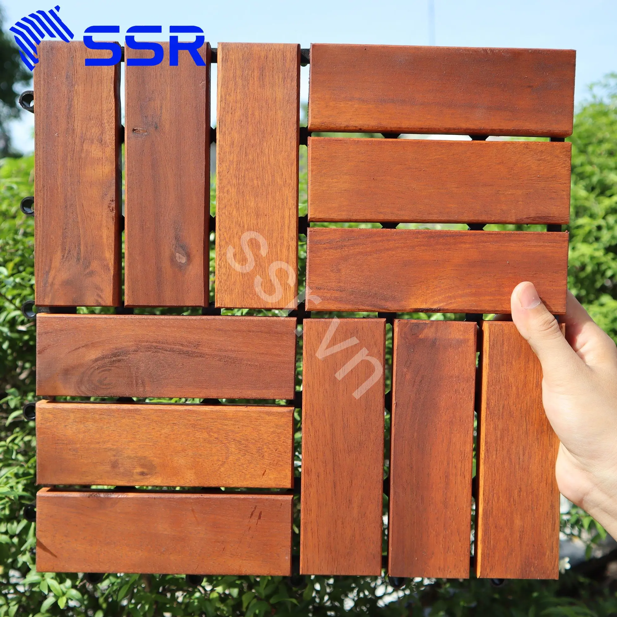 Acacia Wood Interlocking Deck Tiles For Outdoor Patio And Garden Floor Tiles Buy Outdoor Wood