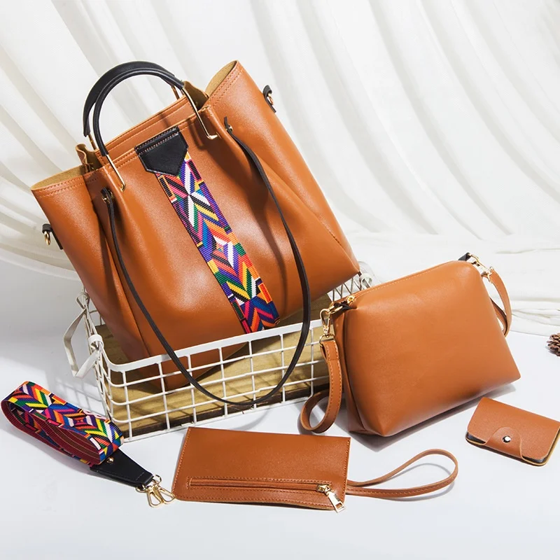 

Women Fashion Handbags Tote Bag Shoulder Bag Top Handle Satchel Purse Set 4pcs