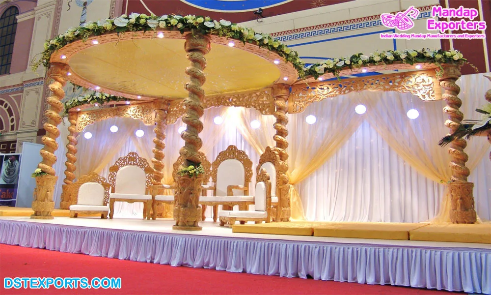 Dream Wedding Gujarati Wooden Mandap Decor Royal Wedding Ceremony Spiral Mandap Decoration Unique Wedding Events Wooden Mandap Buy Mandaps Dream Wedding Gujarati Wooden Mandaps Royal Ceremony Mandap Wedding Decoration Product On Alibaba Com