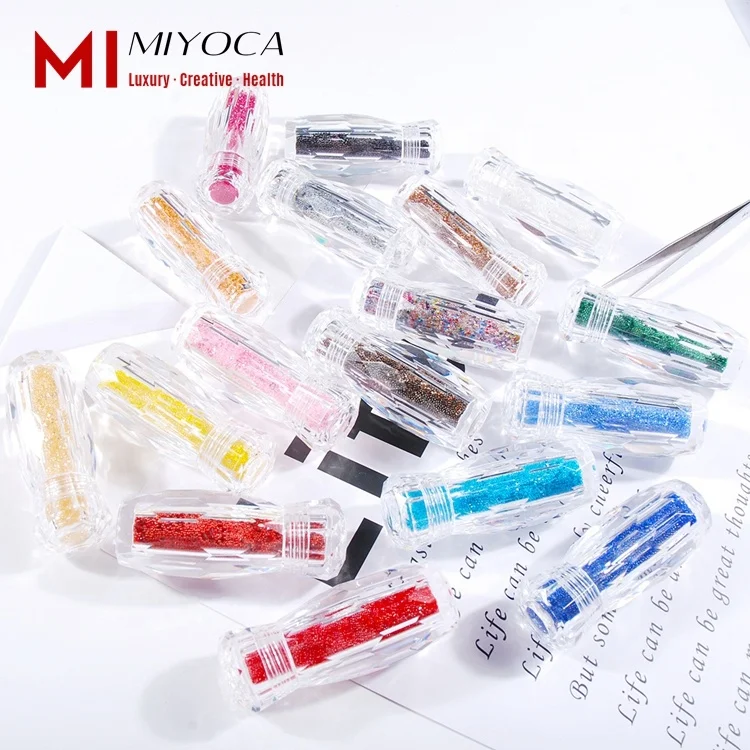 

MIYOCA 18 Bottles Multicolor Glass Crystal AB Rhinestones For Nail Art Craft Micro Nail Pixie Beads Mixed Colors Metal Bead