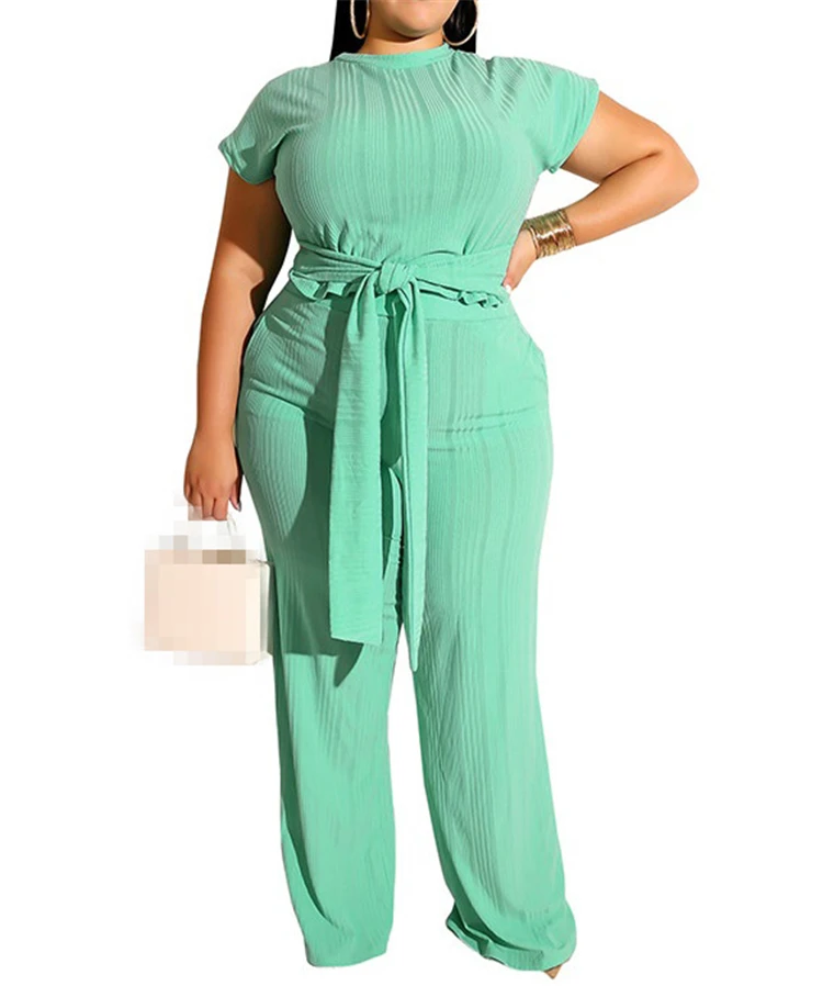 

Wholesale big women casual clothing summer XL 2XL 3XL 4XL 5XL plus size two piece set outfit