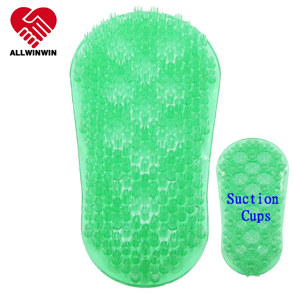 ALLWINWIN SHW01 Foot Scrubber - 28cm Soft Bristle Suction Cups Shower Brush Cleaner Blood Circulation