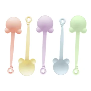 Factory Direct Spoon Disposable Plastic Spoon Ice Cream Bear Shape Cute Spoon