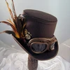 Men's Brown Topper with Brown Aviator Goggles & Clock Parts