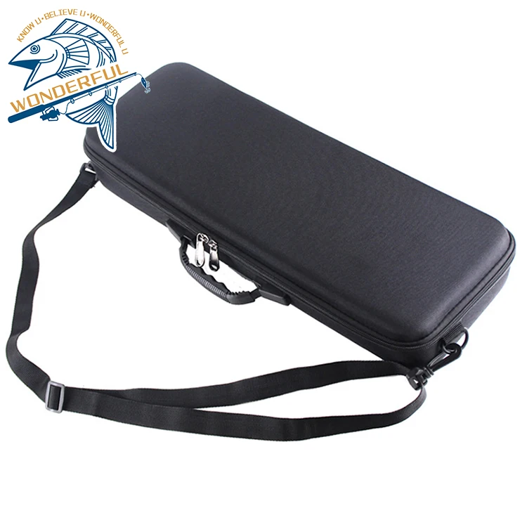 

EVA Black RPortable igid Durable Tackle Accessories Kit Single Shoulder Crossbody Fishing Bag, 1 colors