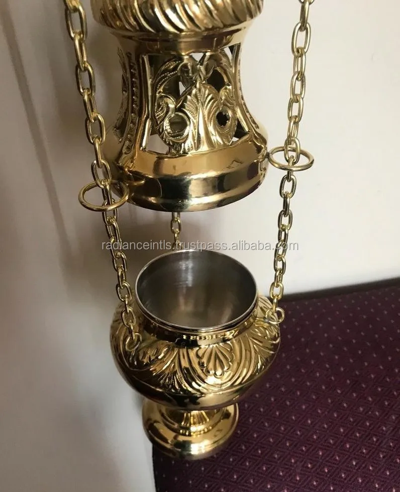 Brass Censer Orthodox Catholic Anglican Incense Chalice Thurible