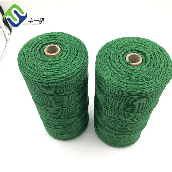 Dark Green Color 4mm PE Hollow Braided Rope For Football Net