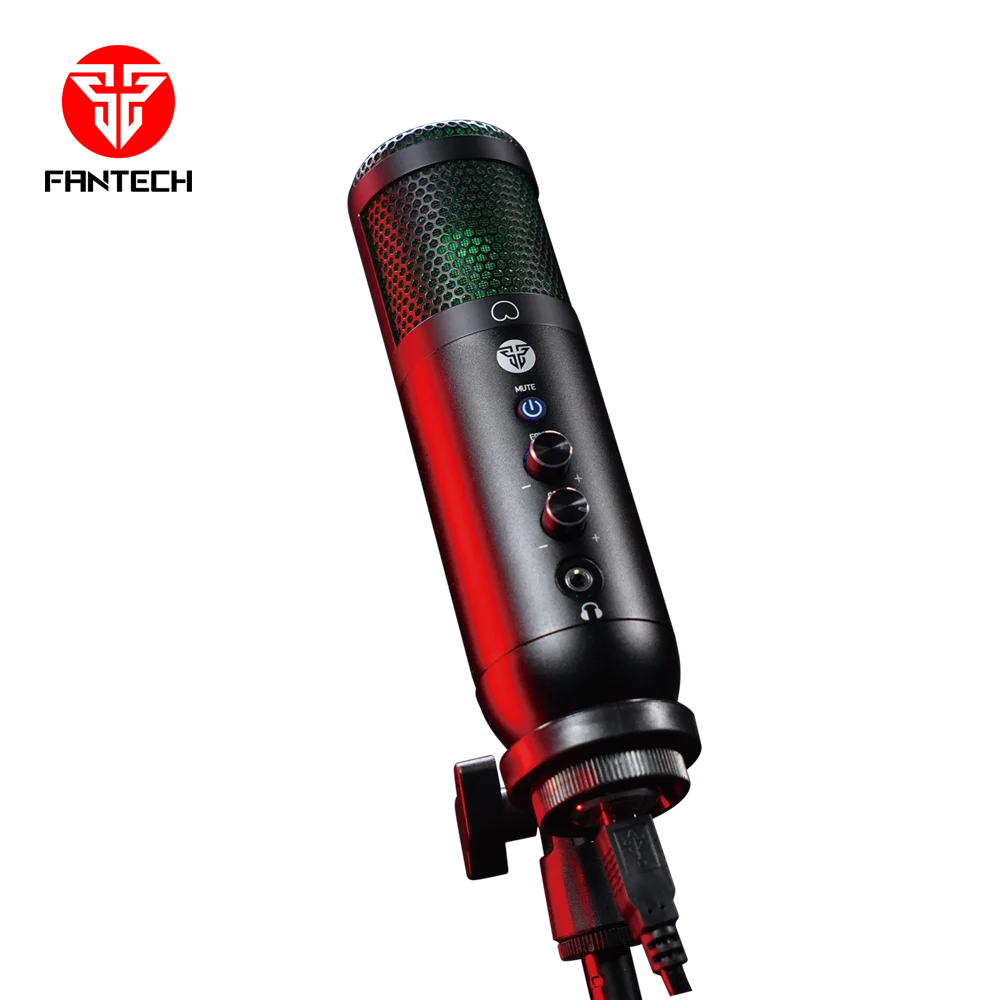 

Fantech MCX01 RGB Lights Illumination USB Wired Best Microphone, Black