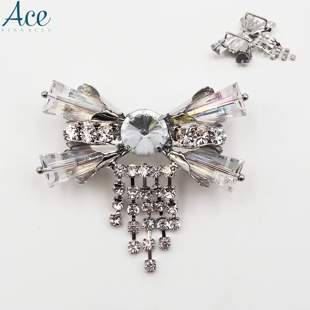 2019 мода дизайн горный хрусталь украшения лук-узел алмазная пряжка для пояса и шаль