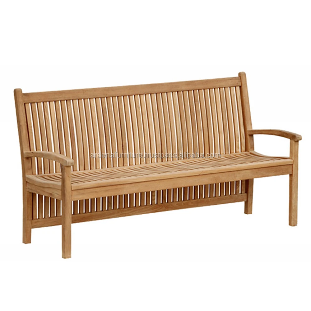 Modern Design Teak Flores Patio Benches Antique Solid Wood Garden