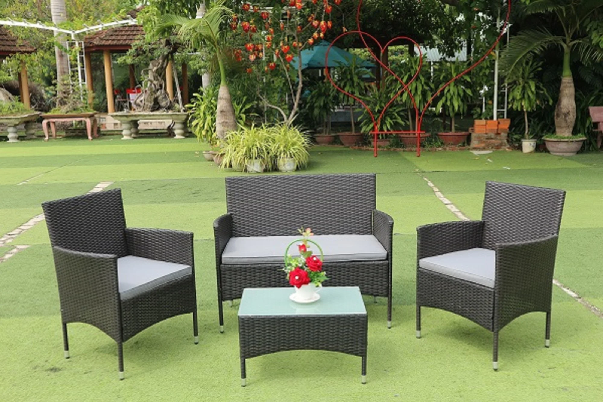 Pe Rattan Wicker Garden Furniture Sofa Set/ L Sofa Buy Gray Rattan