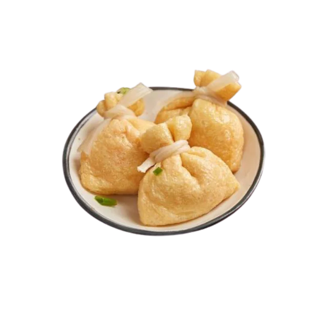 
Bean Curd Skin Pouch with Surimi and Flying Fish Roe Filling Chinese Steamboat Hot Pot Lucky Bag Frozen Food 160G 