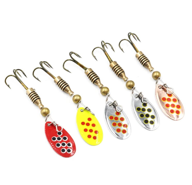 

China customize Spinner Lure Fishing Lures Pesca spoon trout Top Quality Artificial spoon Bait Metal fishing lure, Vavious colors
