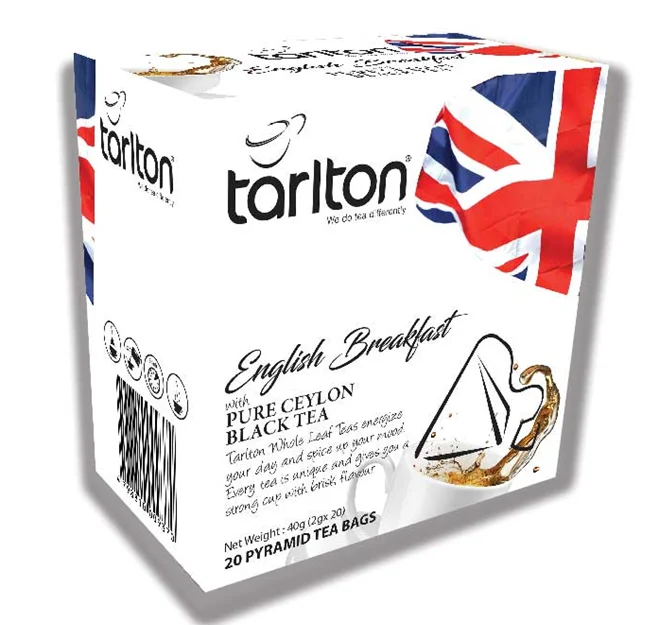 
Pure Ceylon Black Tea in Pyramid Tea Bags // English Breakfast // Biodegradable Pyramid Bags & Private Label Available 