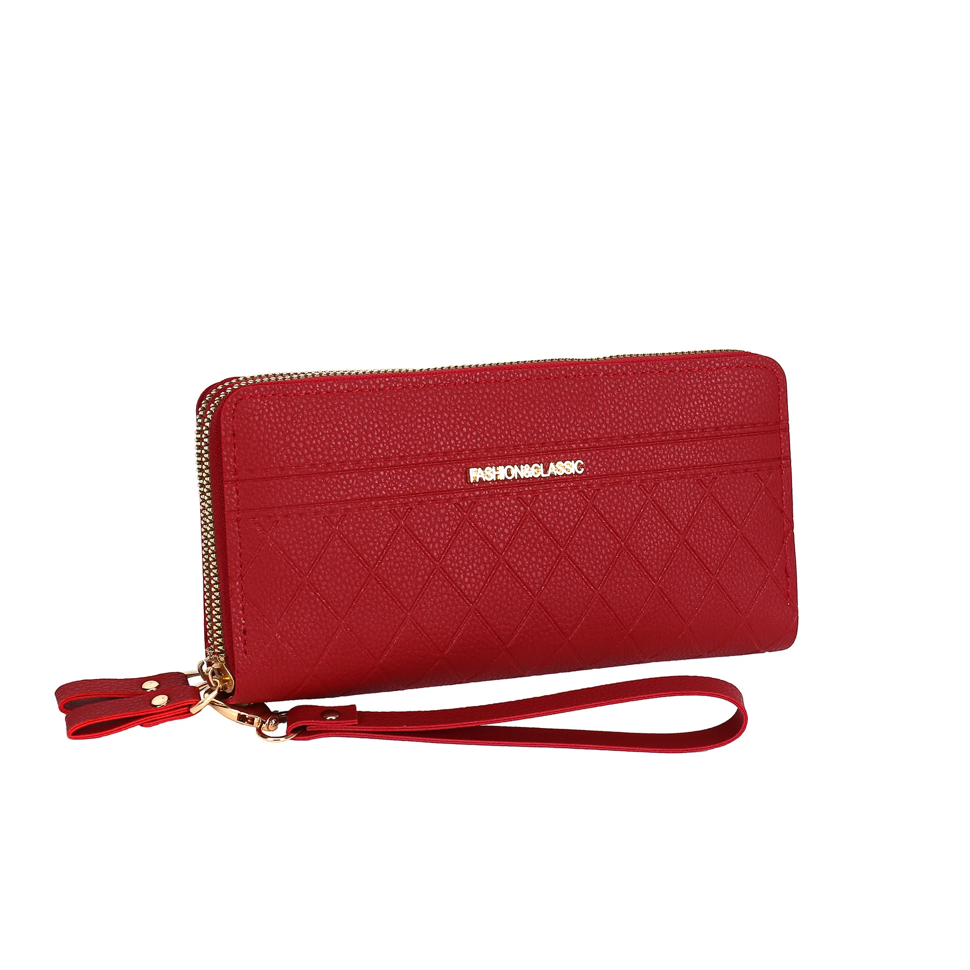 

Lingge and Solid color and Refreshing style PU material young women's Clutch Make package long wallet card holder purses.,.