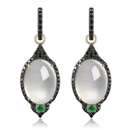 

Latest Gemstone Jewelry 14K Yellow Gold Moon Stone Earring