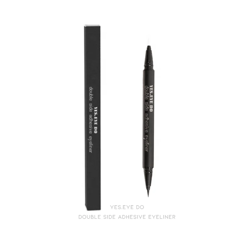 

double sided eyeliner dual makeup remover pen High Quality Waterproof Long lasting multi color adhesive glue pen eyeliner, Multi-colored