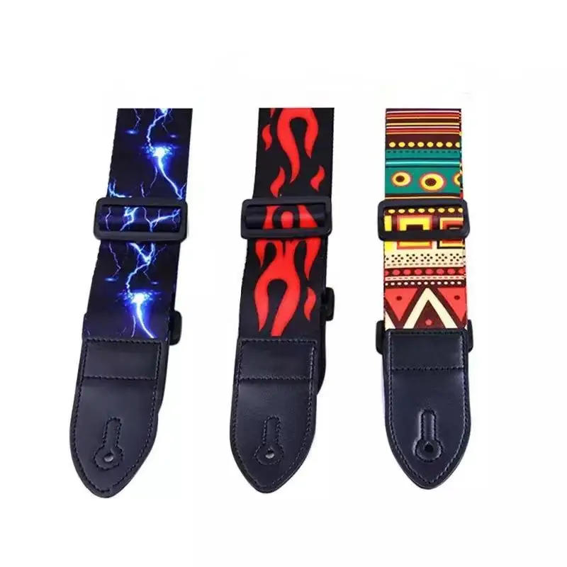 

cheap guitar strap adjustable Color Mix wholesale for Guitarra Stringed Instruments Parts & Accessories