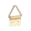Brass plated triangle picture frame hanger hooks