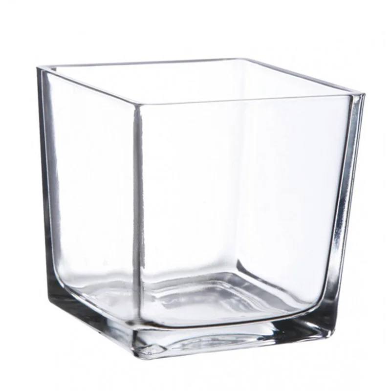 

12*12cm glass cube vase, Clear