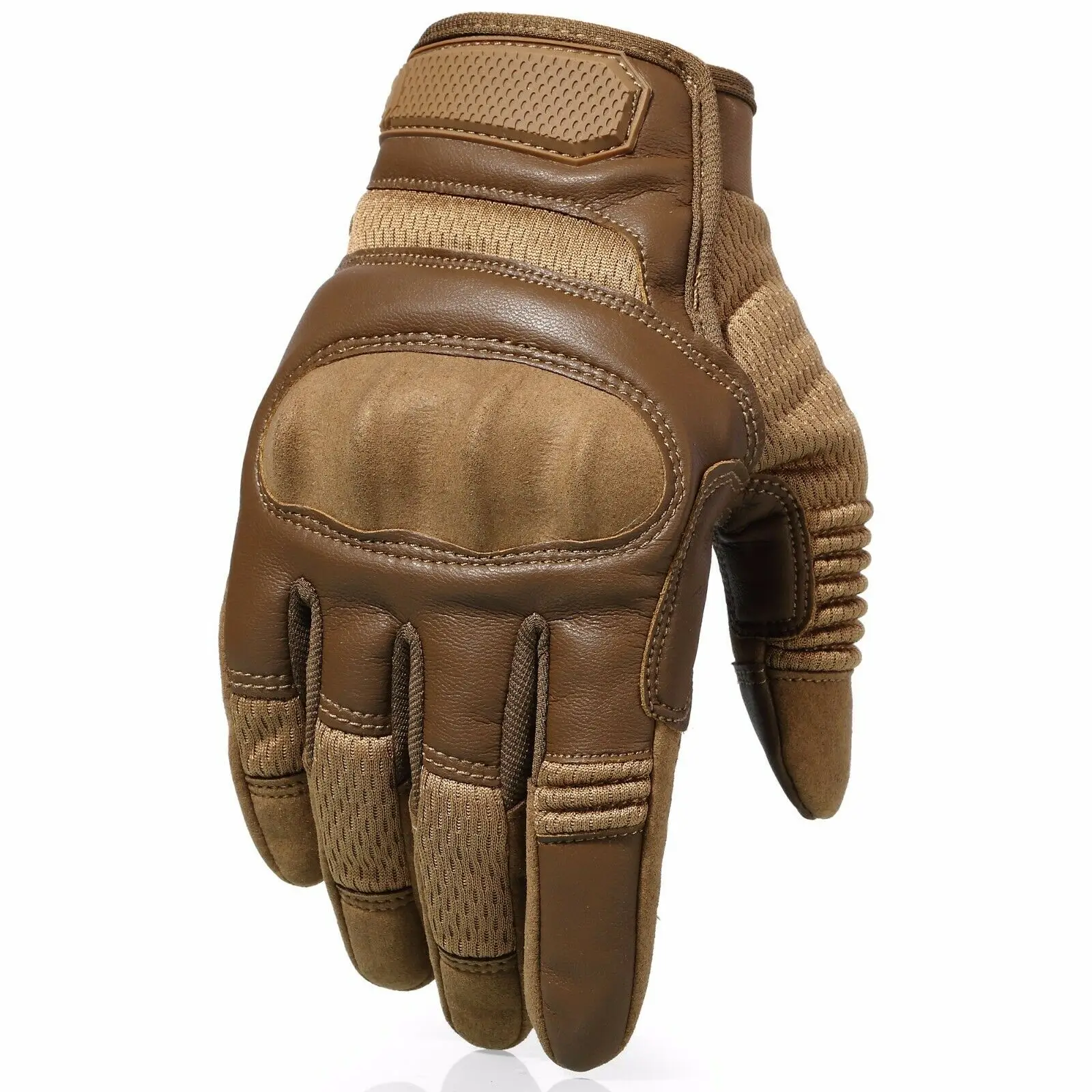 
Bike gloves full finger leather tactical gloves Double Palm Leather Gloves 