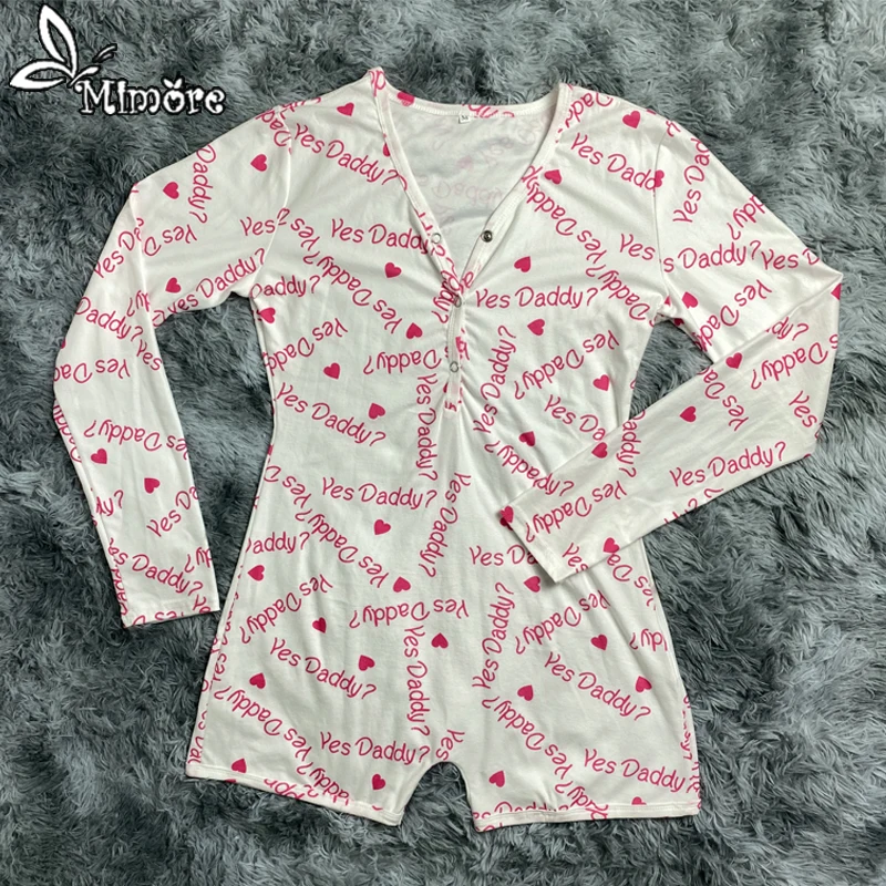 

Mimore Fashion Design YES DADDY pajamas onesie summer onesie for girl party