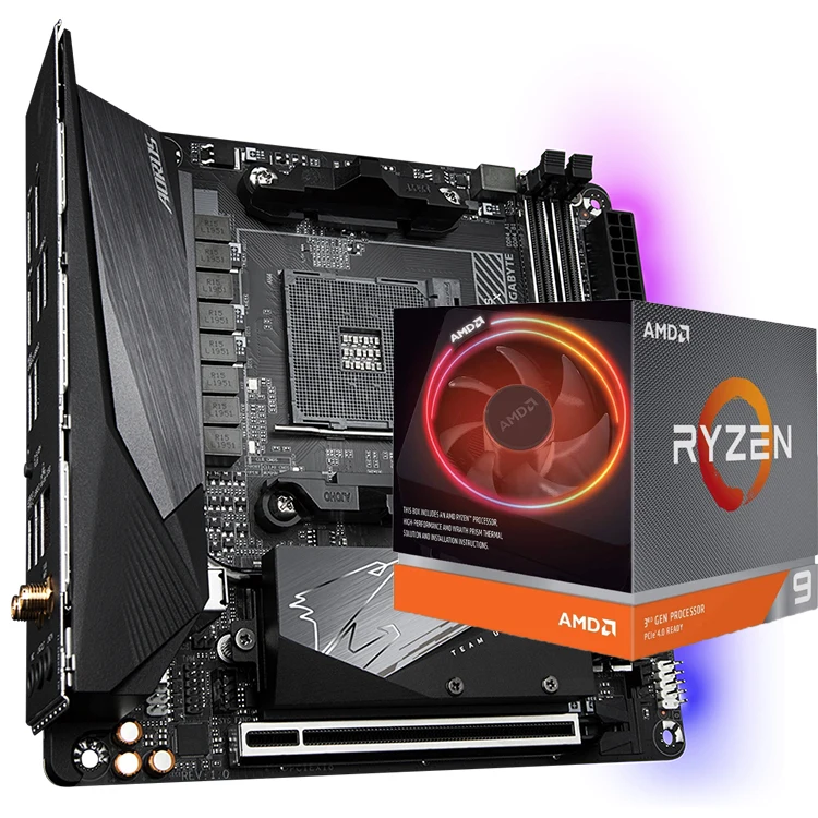 

GIGABYTE B550I AORUS PRO AX AMD AM4 ITX Gaming Motherboard with B550 Chipset WIFI 6 Support Ryzen 9 3900X 3900XT Processor