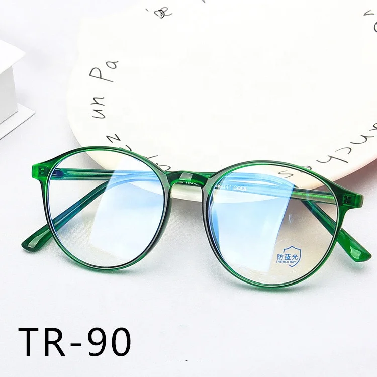 

Hot selling summer newest round eyeglasses lens tr90 cycling eyewear electronic equipment blue light blocking glasses frame, Mix color or custom colors