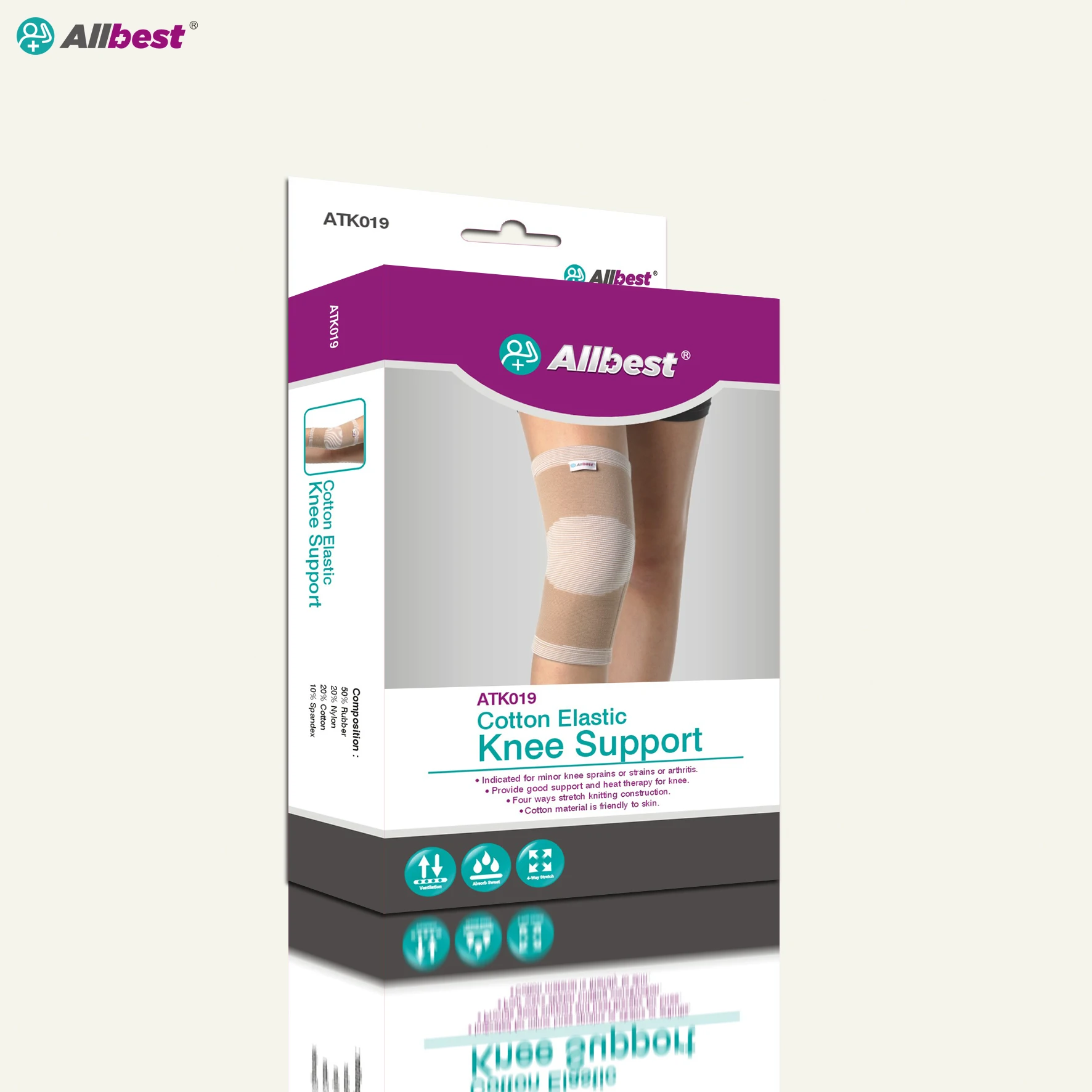 
Cotton Elastic Compression Knee Support 