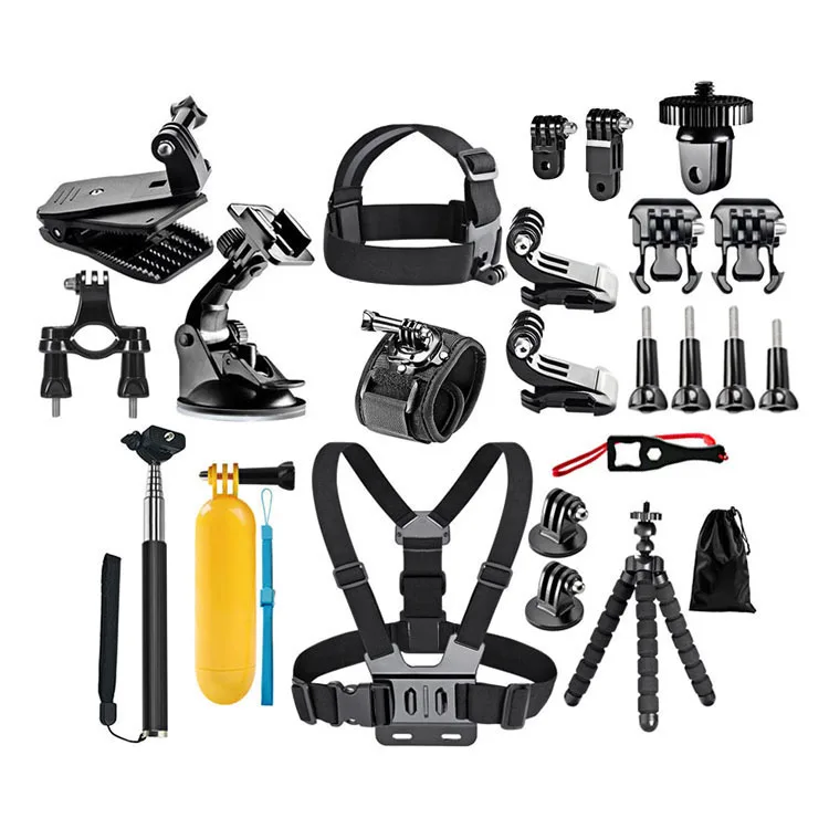 

23 In 1 Outdoor Sports Action Camera Accessories Kit for AKASO EK7000/ EK7000 Plus/ EK7000 Pro/Brave 4/ V50/ V50 Pro/ V5, Black,welcome oem/odm