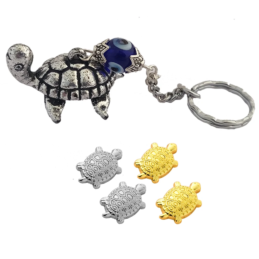 Japanese Lucky Charm Turtle 2 Pairs Home Decor Statue Chinese Feng Shui Tortoise Evil Eye Amulet Key Chain Good Luck Wealth Buy Car Hanging Craft Accessories Dream Catcher Decor Nettipattam Logo