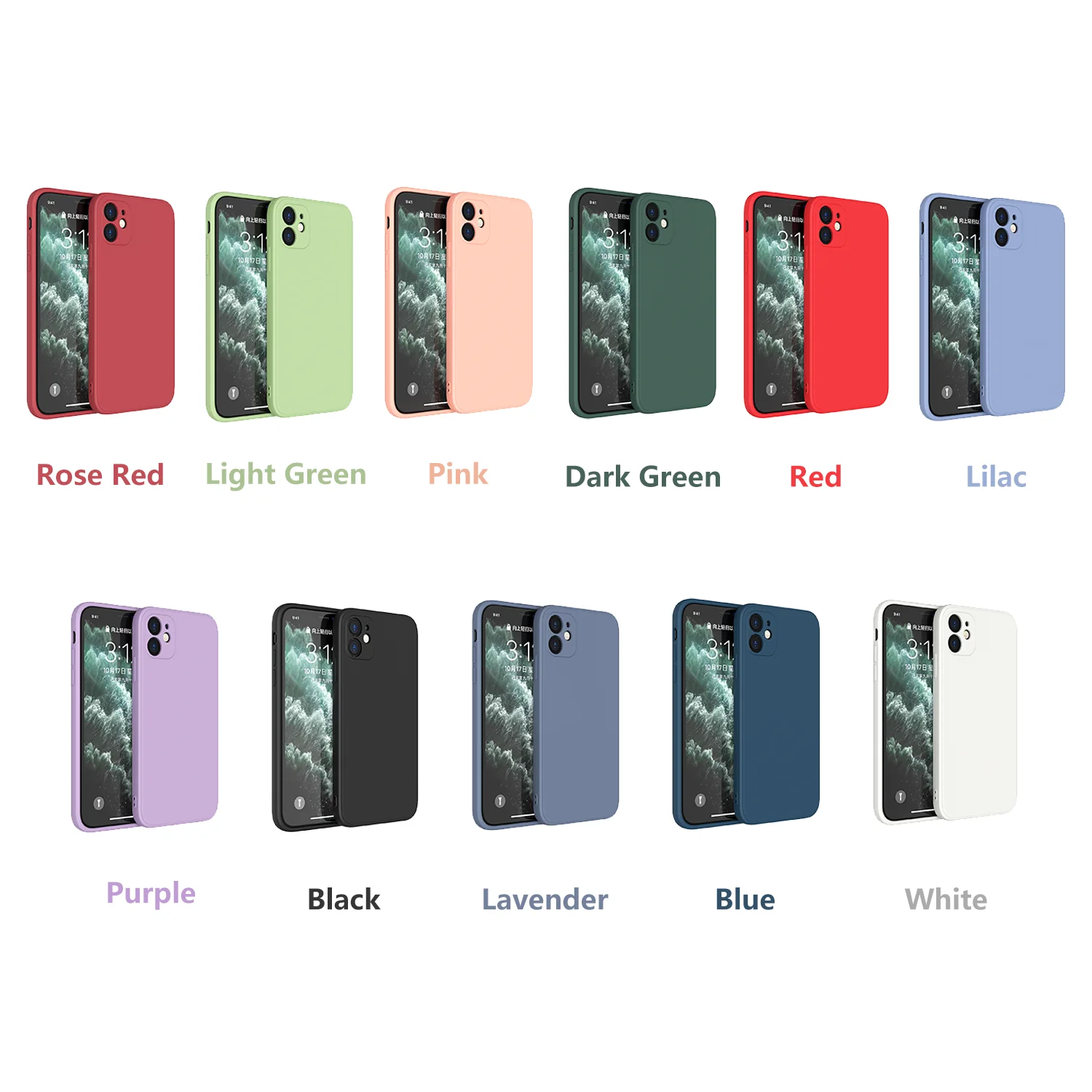 

Low Price Colorful Silicon Liquid Mobile Phone Case for iPhone 12 11 Pro Max Xs 7 8 SE 2020 6 Plus Custom Logo Full Cover